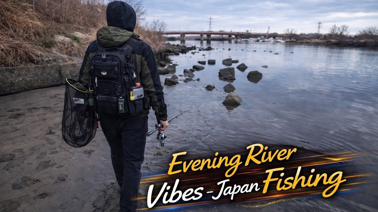 Late Afternoon Casting by a Japanese River
