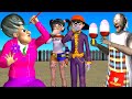 Scary Teacher 3D NickJoker and Tani Harley Quinn vs Granny Troll Miss T with Hello Neighbor Archery