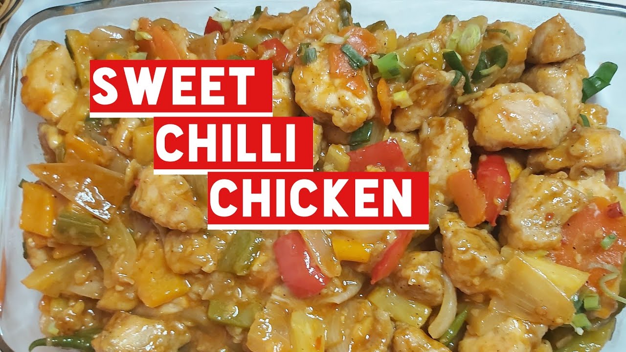 How to cook sweet chilli chicken/Chinese chicken recipe YouTube