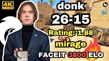 ACE + 2 QuadKills | donk (26-15) w/magixx (mirage) | FACEIT 3800 ELO | Feb 5, 2025 | CS2 POV/DEMO