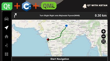 Design Car HMI Part-2 | Map And Navigation Functionality | Qt QML And C++