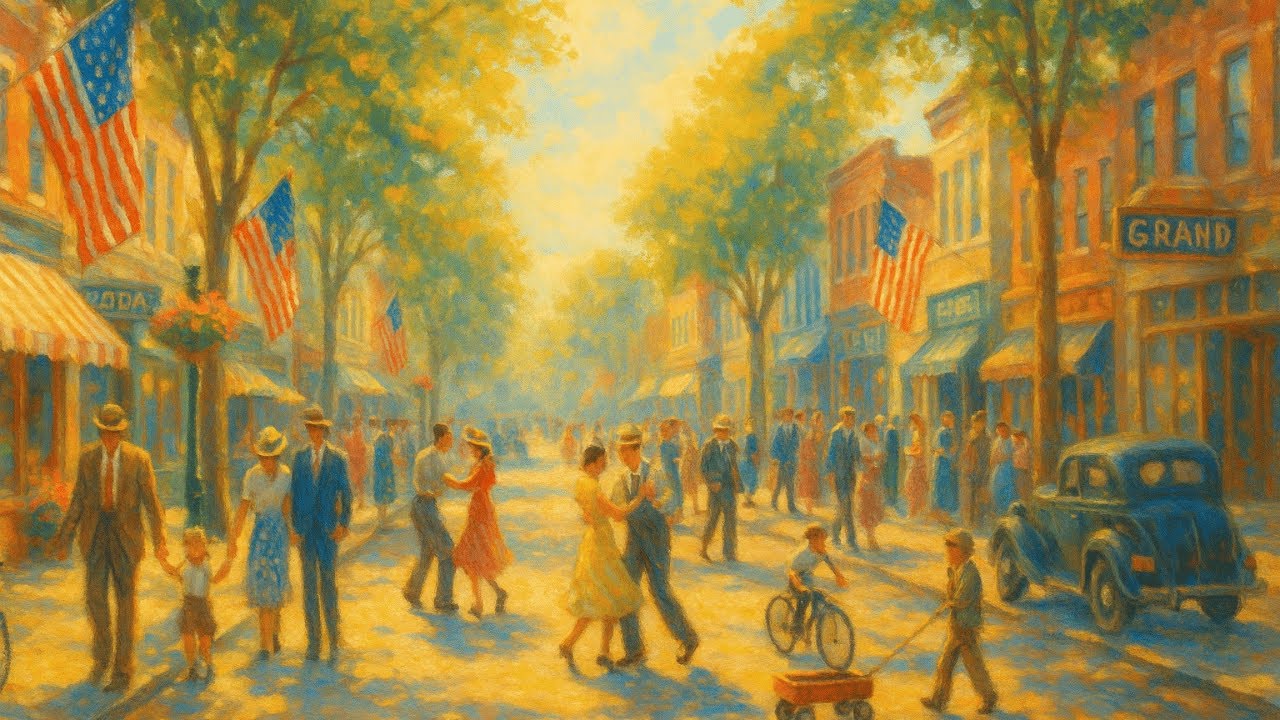 Walking Down Main Street on a Sunny Day 🎺🕶️ 🎷 1920s Big Band Ambiance