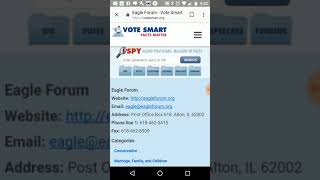 Eagle Forum ratings are available on Votesmart.org