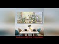 Top Abstract flower painting canvas original pictures for living room wall horizontal large piece h