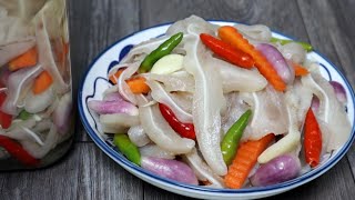 Tai Heo ngâm chua ngọt giòn ngon để được lâu