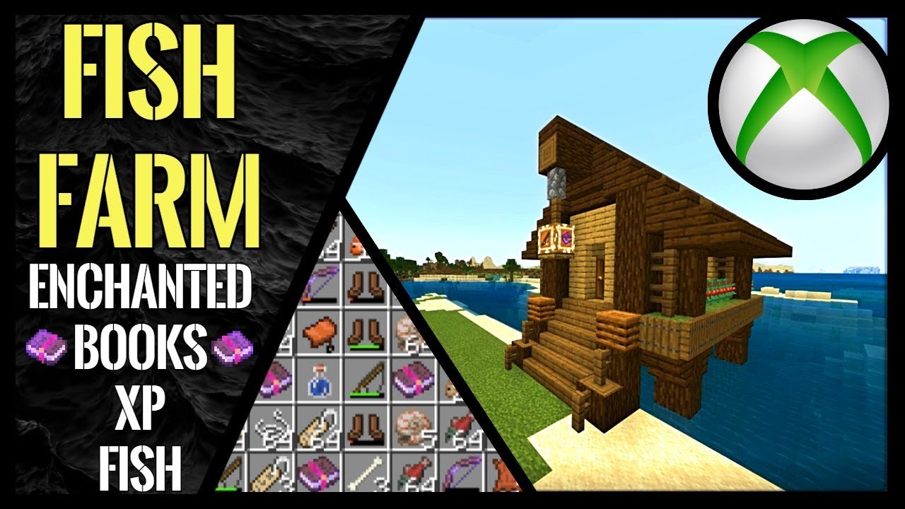 Minecraft Tutorial : Fish Farm Xbox One / Bedrock Edition "1.13.0.4