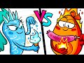 HOT vs COLD CHALLENGE || Funny Situations with Girl on Fire and Icy Girl || Avocado Couple