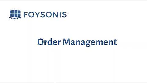 Order Management in Foysonis