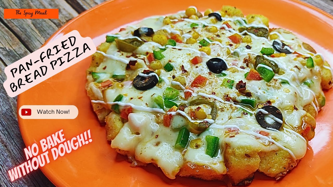Homemade PanFried 🥘 Bread Pizza 🍕 Recipe Kids' Favorite PanFried