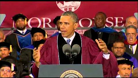 Obama Exhorts Good Deeds by Morehouse Graduates