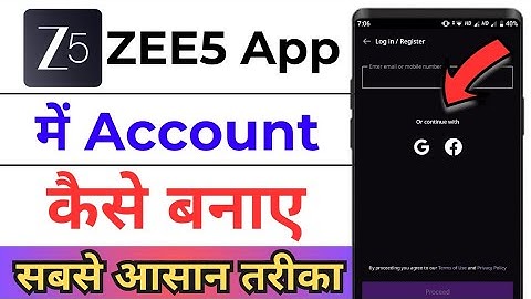 How To Create Account In Zee5 ! Zee5 App Account Kaise Banaye ! How To Register In Zee5 App ! Zeev
