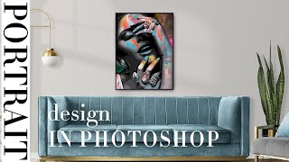 wall frame design in Photoshop #graphicsstudio #graphic #wallframe #decoration #design #edit screenshot 3