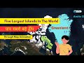Five Largest Islands In The World Through Map Animation | World Geography #geography #mapanimation