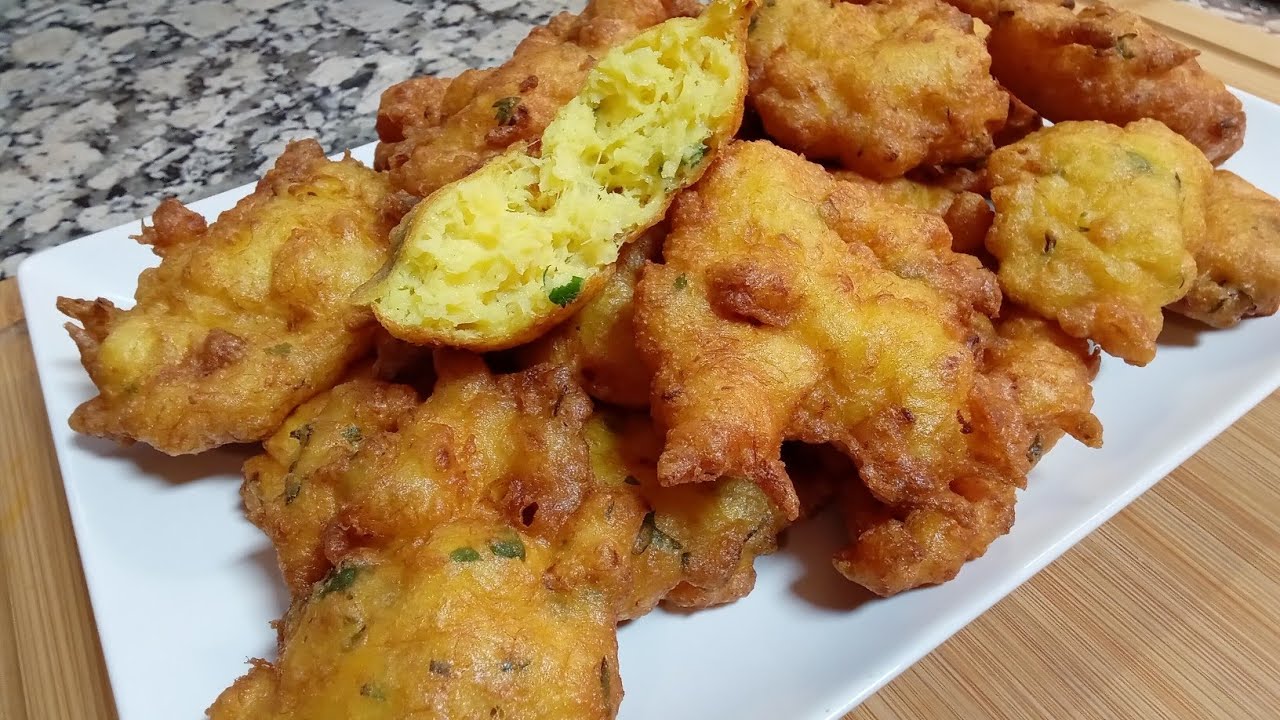 TORTILLITAS DE BACALAO (BUÑUELITOS), super esponjosas y deliciosas 😋 muy fácil y rápidas de hacer👌🏼