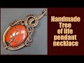 Tree of life pendants necklace. Handmade wire jewelry Valeriy Vorobev. Wire weaving tutorials.
