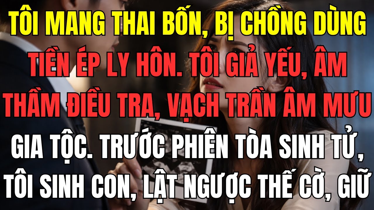 Tôi mang thai bốn, bị chồng dùng tiền ép ly hôn. Tôi giả yếu, âm thầm điều tra, vạch trần âm mưu