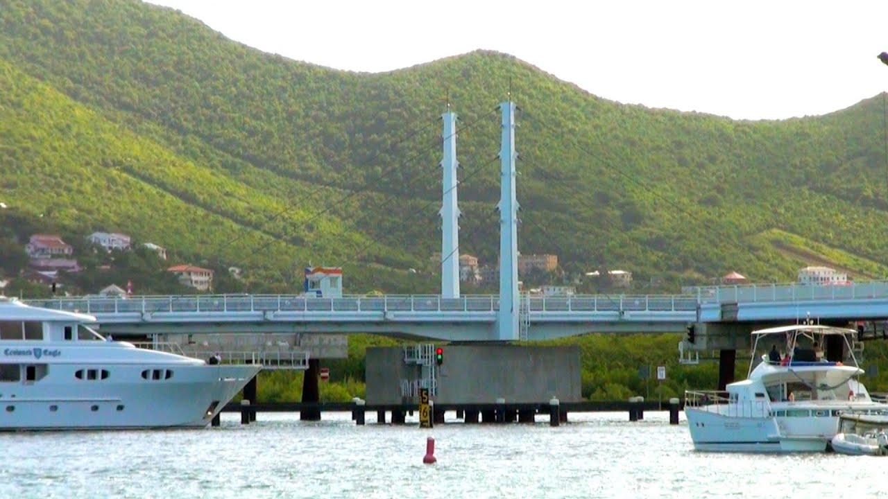 St Martin SXM - Simpson Bay Lagoon Causeway Bridge, Sint Maarten, Caribbean