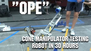 Cone Manipulator Testing 16460 GEarheads Robot in 30 Hours