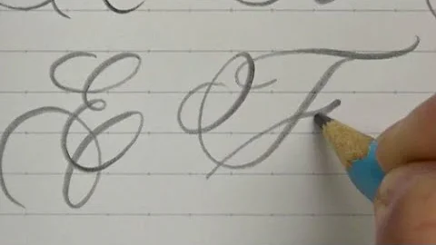 How to write Copperplate Calligraphy Alphabet with a pencil | Handwriting