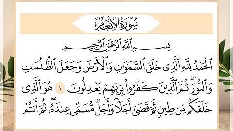 6 سورة الأنعام القارئ الشيخ حسن النخلي