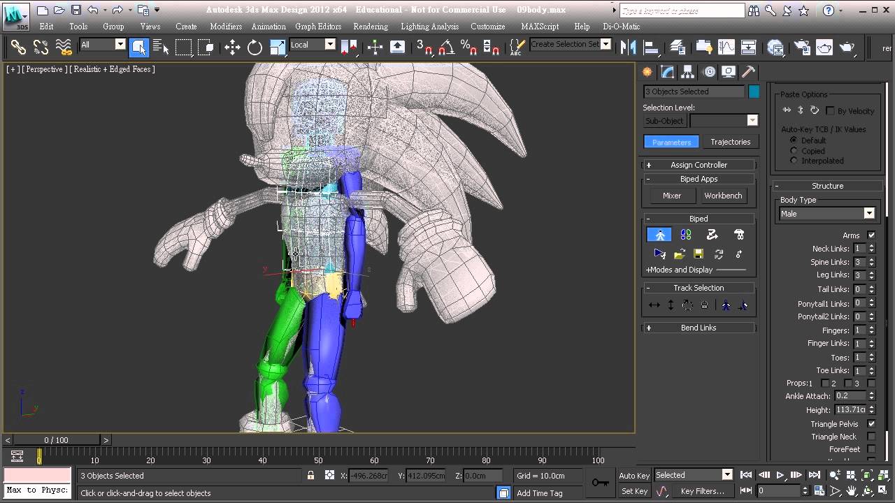 3ds Max Biped Rigging 10.1 Spine - YouTube