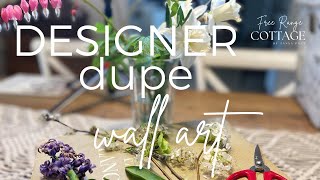 DESIGNER DUPE WALL ART/HOW TO PRESS FLOWERS\AFFORDABLE HOME DECOR