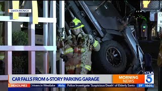 Driver Survives After Jeep Plunges Off 6th Floor of Santa Monica Parking Structure