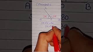 Linear Pair Of Angles | #short | #youtubeshorts | #learning