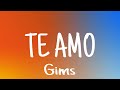 GIMS & Tayc - TE AMO (lyrics)