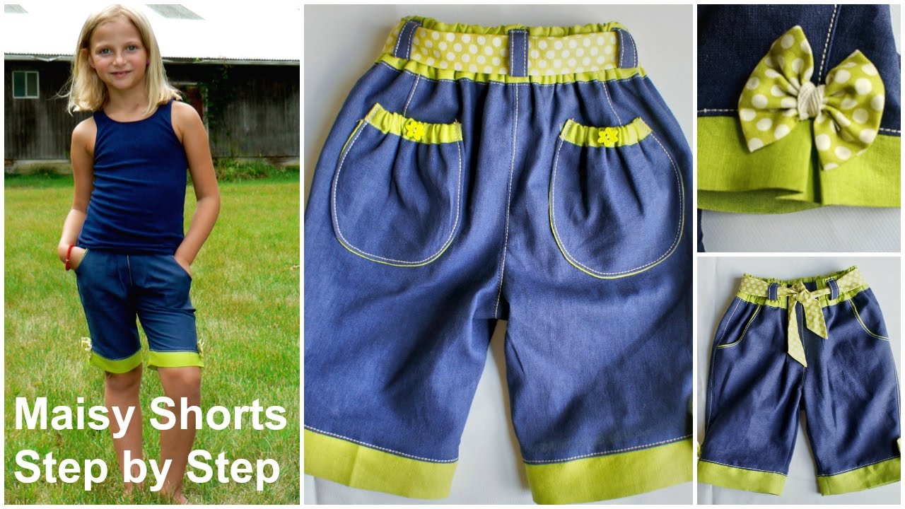 How to sew Shorts Maisy pattern Patch Pocket DIY Sewing Tutorial