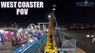 Santa Monica West Coaster POV (Front, 4K 60FPS), Pacific Park Roller Coaster | Non-Copyright
