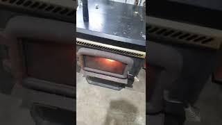 Pellet stove converted to oil burner