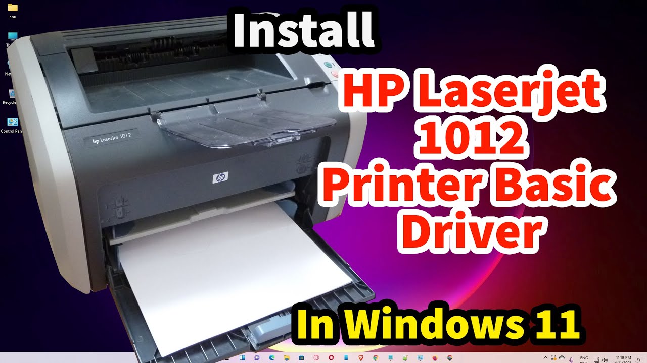 How to Download & Install HP LaserJet 1012 Printer Basic Driver in Windows  11 - YouTube