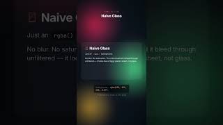 Basic Glass background effect in CSS
