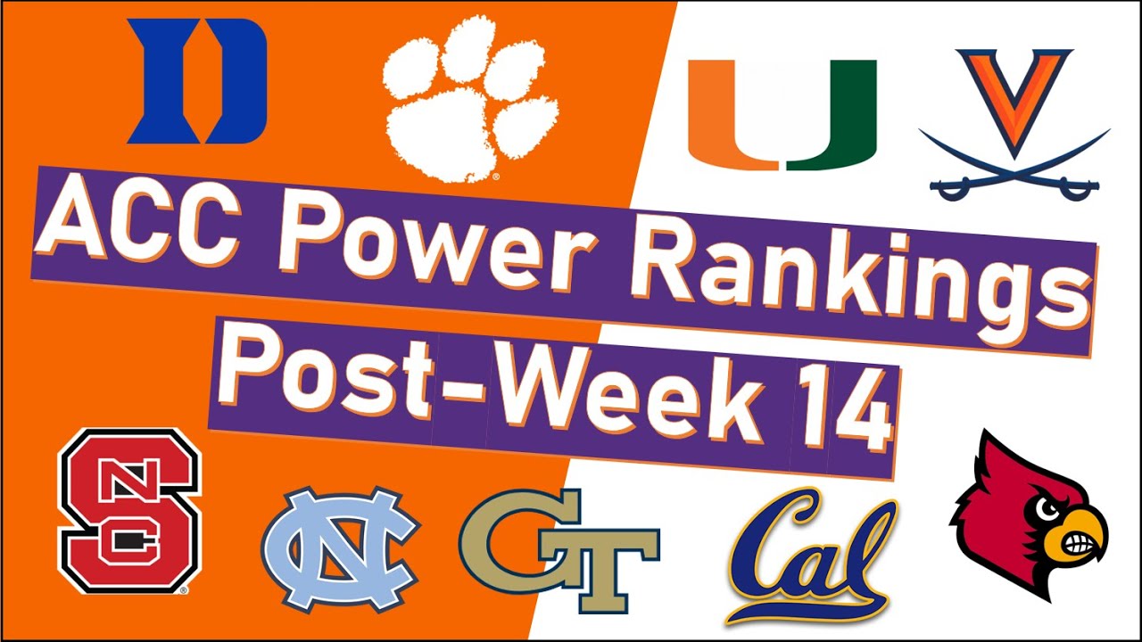 ACC Power Rankings Post-Week 14: Duke over Miami is a Travesty, Clemson ...
