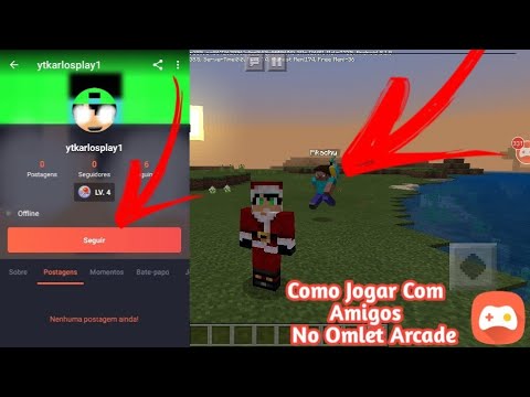 COMO JOGAR COM AMIGO SEM XBOX E OMLET ARCADE NO MINECRAFT PE 1.14