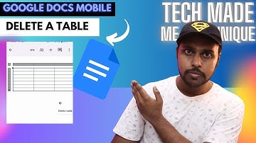 How to delete a table in google docs mobile |  delete a table in google docs mobile