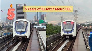 Happy 5th Anniversary KLAV27 Metro 300 trains on LRT Kelana Jaya Line 