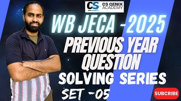 WB JECA 2025 PYQ Solving Series | Set 05 | Step-by-Step Solutions