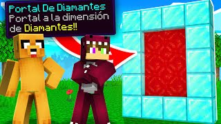 PORTAL DE DIAMANTE  en MINECRAFT  MUNDO DE DIAMANTE RAPTOR ROLEPLAY