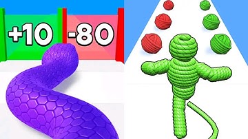 Snake Run Race VS Rope Man Run MAX LEVELS UNLOCKED Gameplay Android,ios