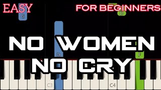 NO WOMEN NO CRY [ HD ] - BOB MARLEY | SLOW & EASY PIANO