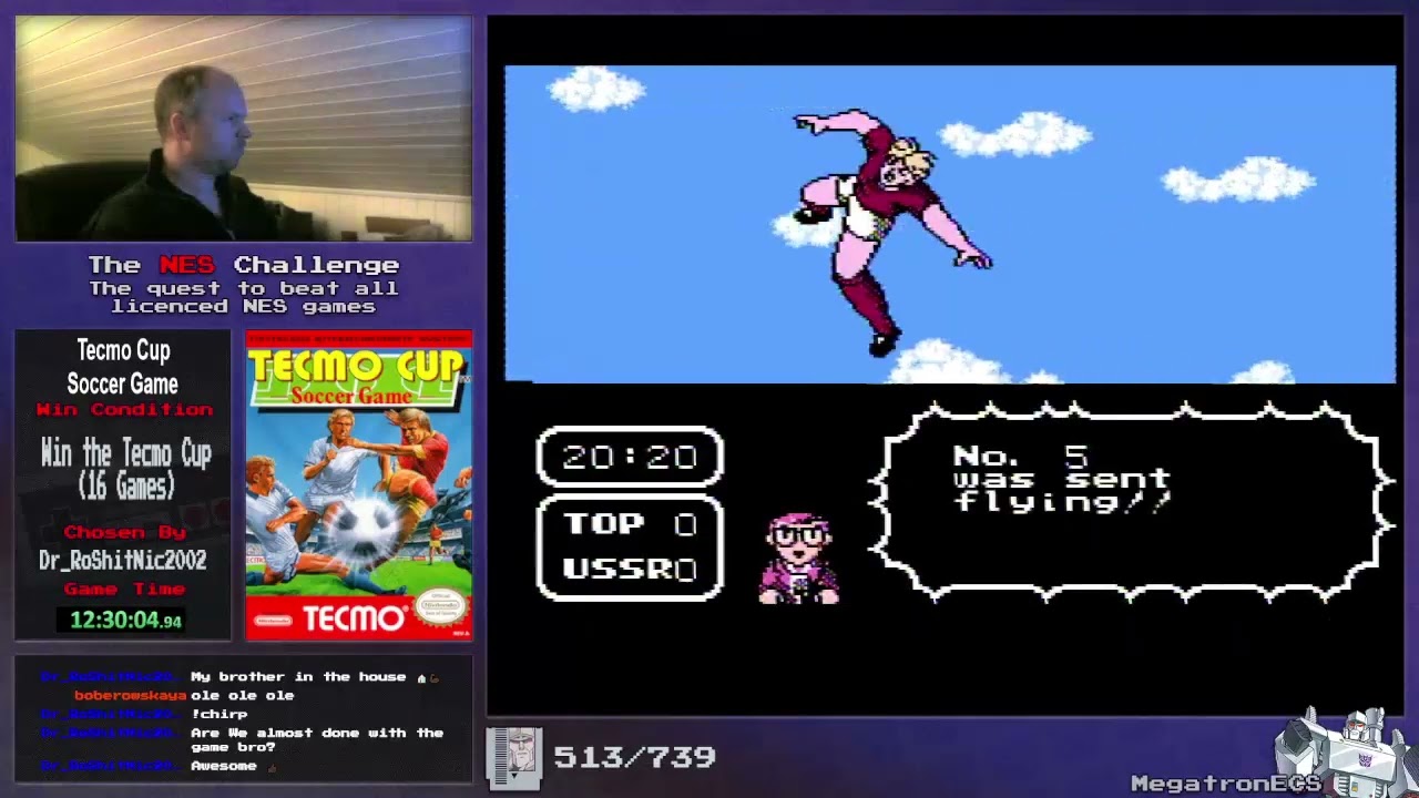 NES Challenge: Game #513: Tecmo Cup Soccer Game(part 6)