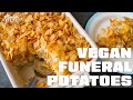Vegan Funeral Potatoes | Cheesy Hash Brown Casserole w/ Cream of Chicken Soup | Easy Holiday Side