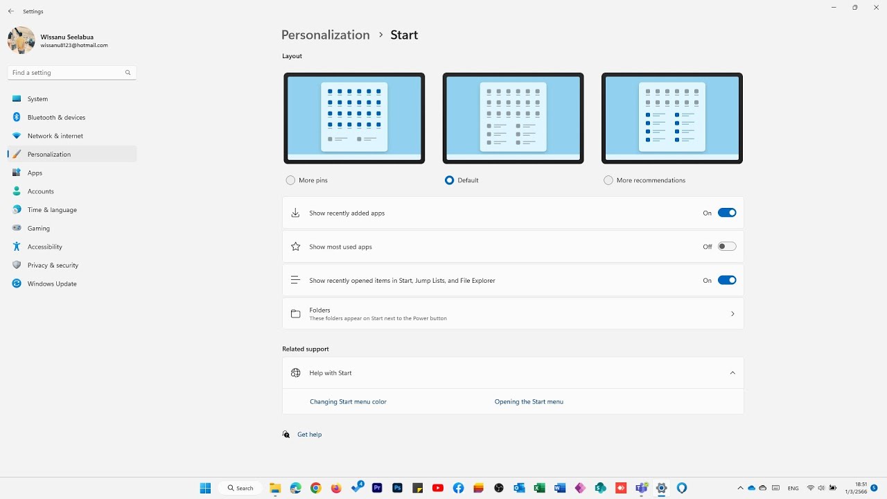 ปรับแต่ง Start Menu บน Windows 11 - YouTube