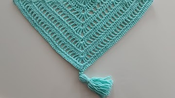 Easy crochet triangle shawl / Beginner friendly Tutorial / knitting shawl pattern