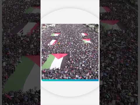 حشد يمني كبير في صنعاء دعماً للفلسطينيين