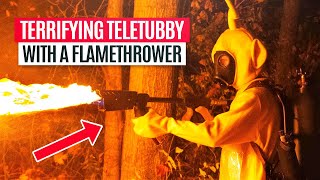 Terrifying Teletubby With A Flamethrower Nightmare Fuel