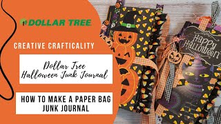 Dollar Tree Halloween Junk Journal: How to Make a Lunch Sack Junk Journal
