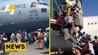 People Cling To A Plane To Escape Afghanistan